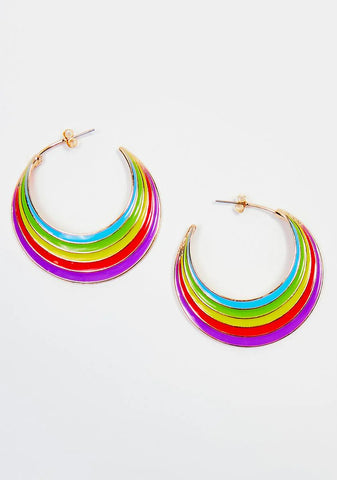 Chasing Rainbows Hoop Earrings