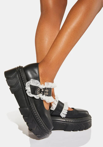 Rococco Corsage Platform Mary Janes