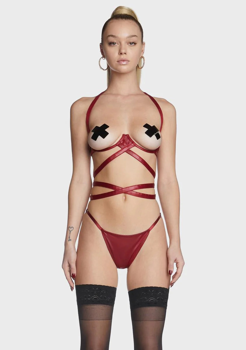 Jaws Will Drop Strappy Lingerie Set