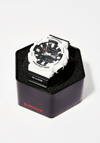 White With Black Band Watch