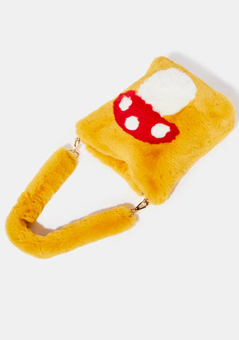 Mushroom Fuzzy Tote Bag