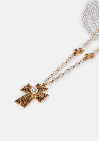 Like A Prayer Pearl Necklace