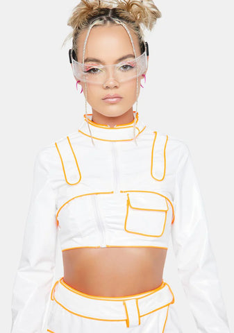 Space Babe Vinyl Shrug Jacket