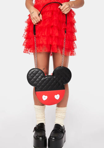 Mickey And Minnie Reversible Crossbody Purse