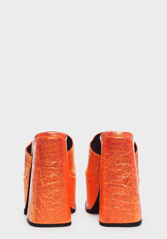 Sagittarius Metallic Platform Mules