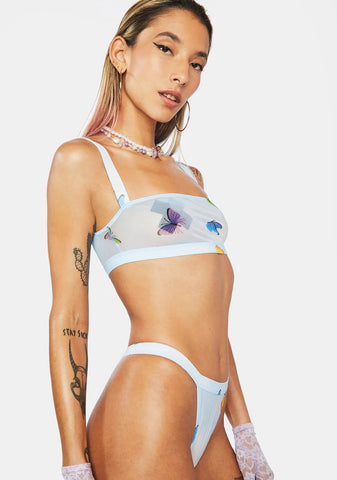 Butterfly Mesh Thong
