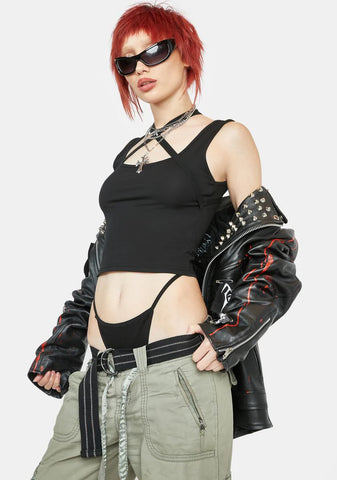 Nicola Cross Strap Crop Top