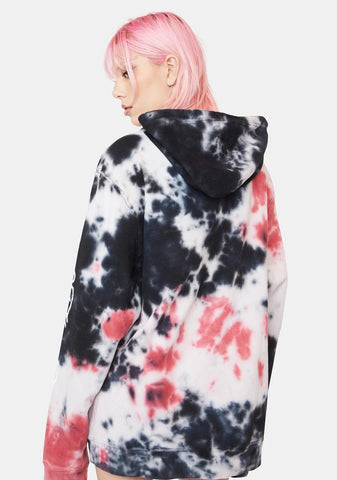Storm Tie Dye Skull Hoodie