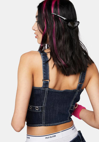 Denim Ever Ready Corset Top