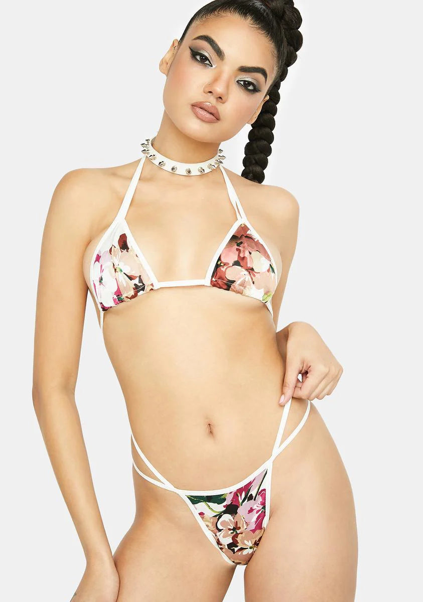 Spring Love Floral Lingerie Set