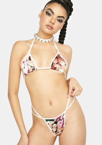 Spring Love Floral Lingerie Set