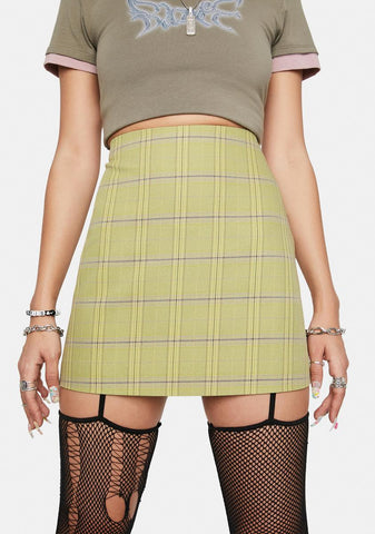 Twinkled Check Mini Skirt