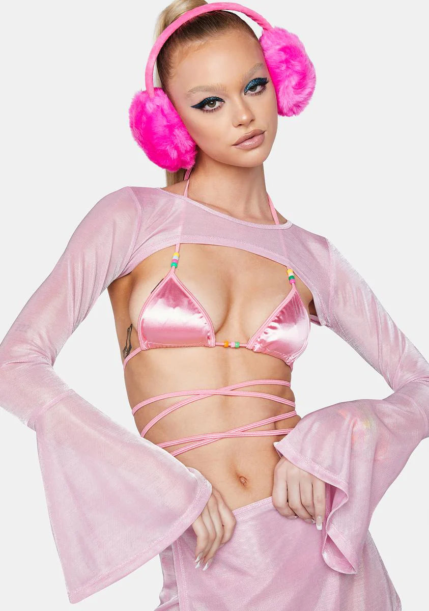 Kiss My Bass Sheer Shrug