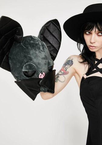 Sugarfueled Bat Black Plush Bag