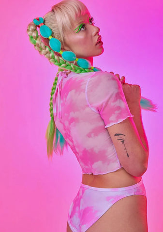 Candy Cloud Mesh Top