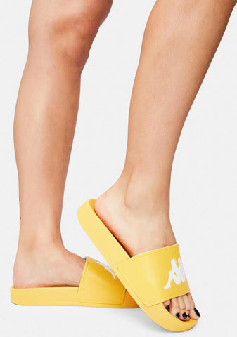 Yellow White Authentic Adam 2 Slide Sandals