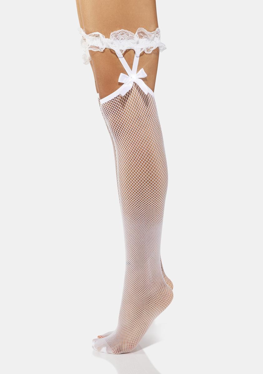 You Look Divine Fishnet Thigh Highs