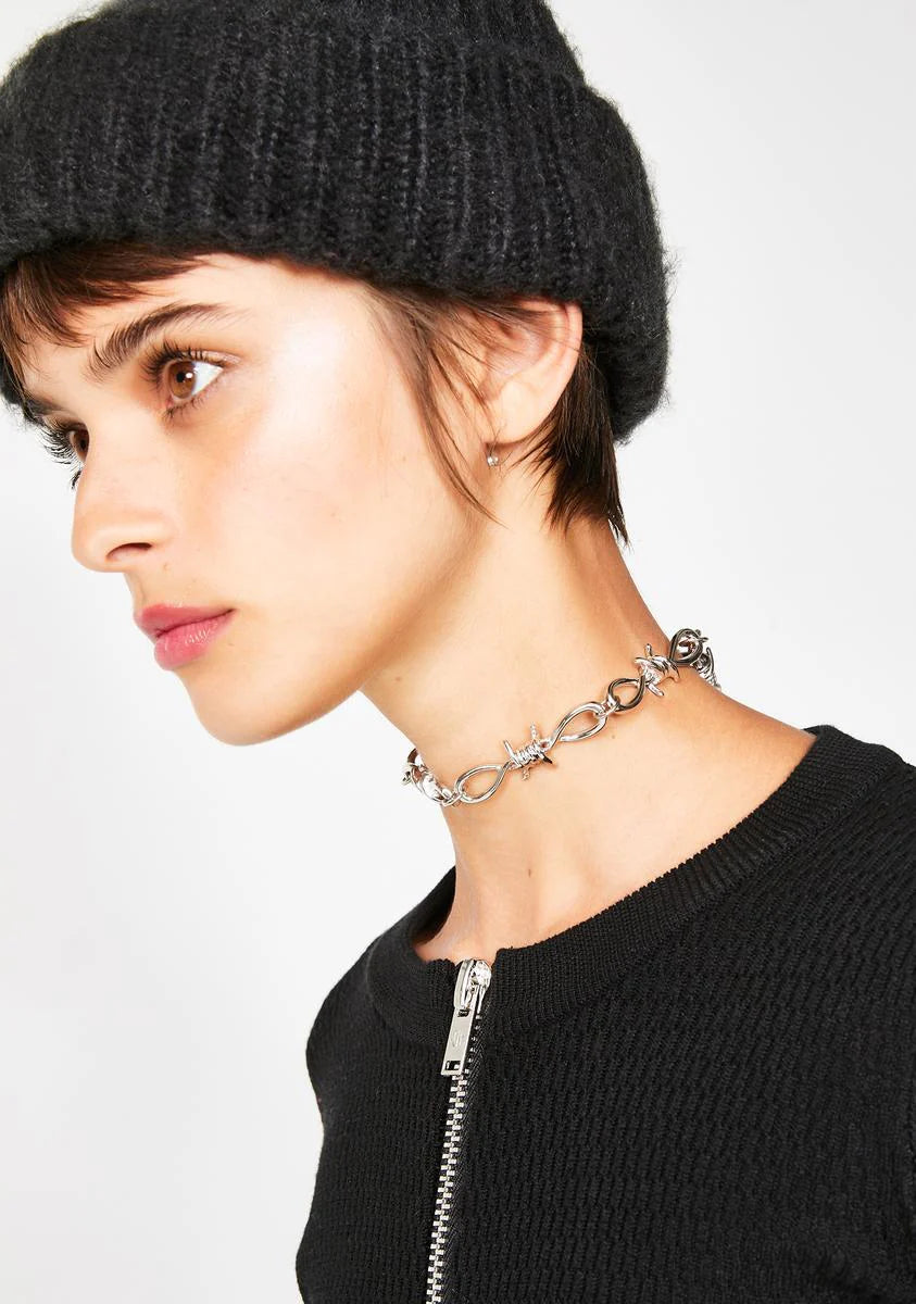 Ain't Perfect Barbed Wire Choker