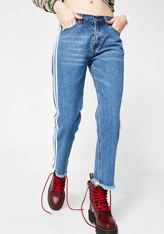 Fast Lane Striped Jeans