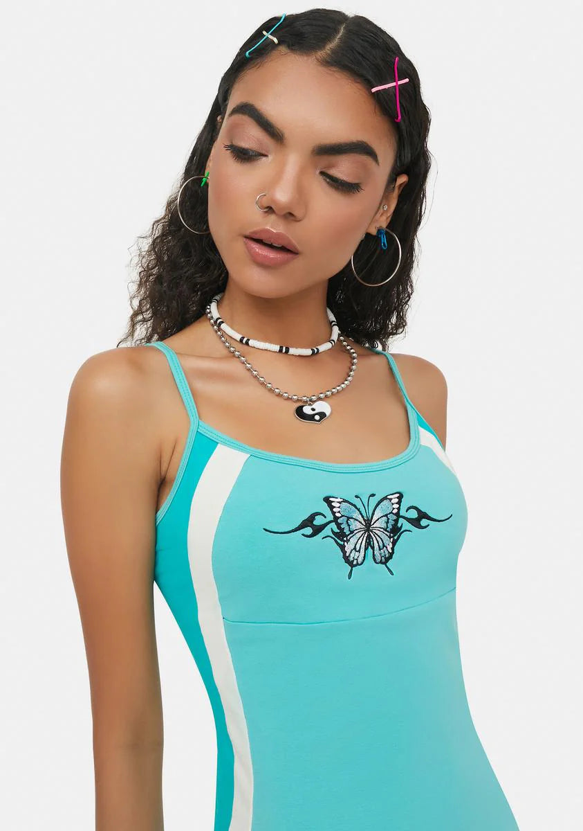 Roam Free Embroidered Mini Dress