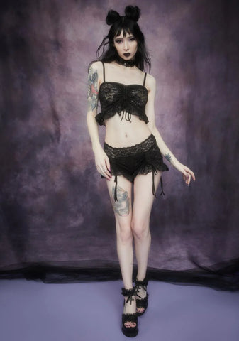Nettles And Nectar Ruffle Lace Shorts