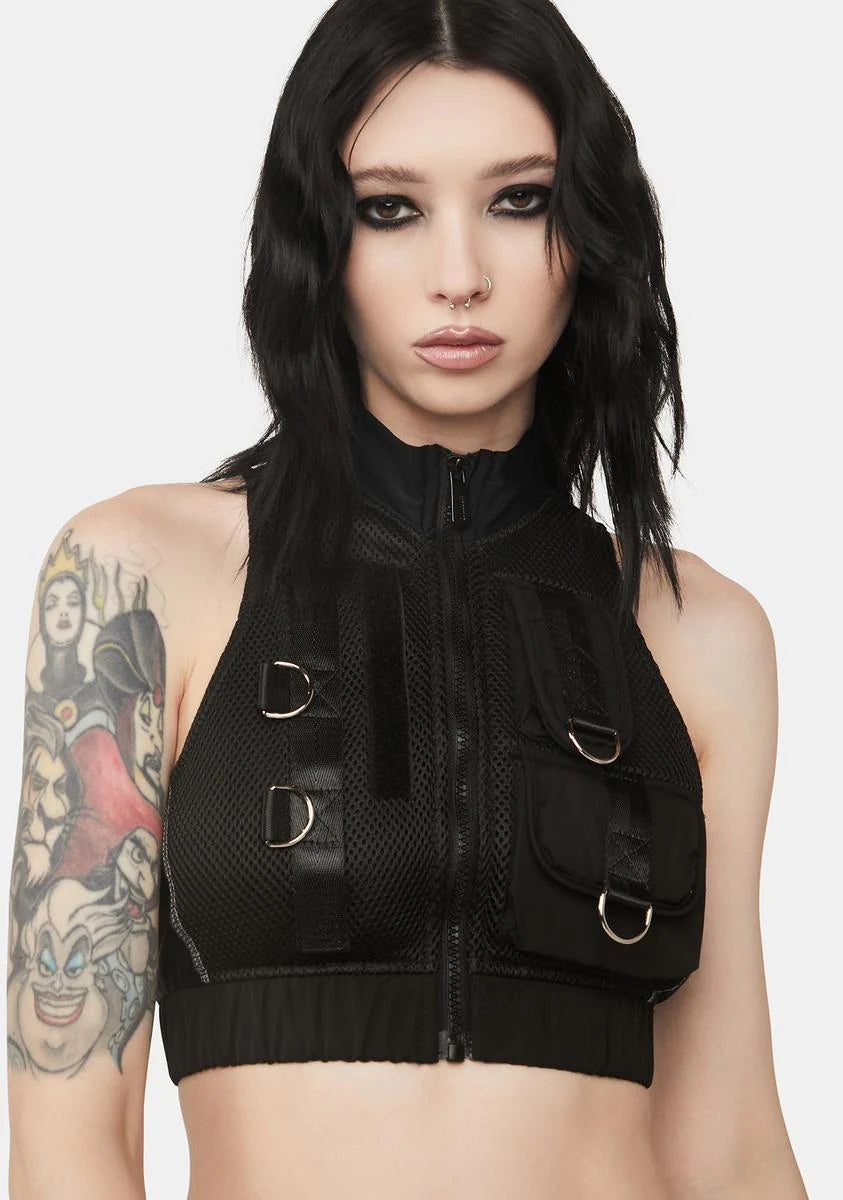 Tactical Zip-Up Vest Top