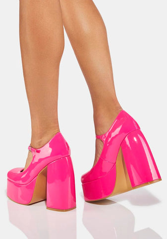 Hot Pink Sweet Attitude Platform Heels