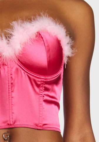 Can't Lose You Marabou Bustier
