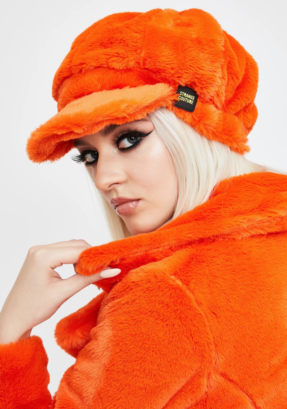 PurrPurr Faux Fur Paperboy Cap