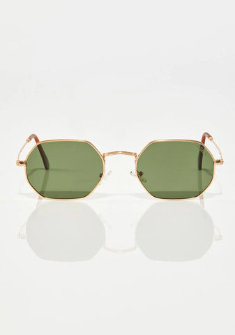 Jones Gold Oval Sunglasses