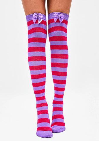 Step Out Stripe Knee High Socks