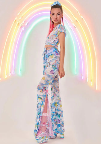 Rainbow Chaser Mesh Flare Pants