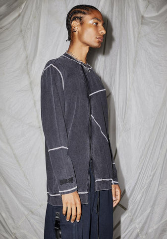 Reverb Unisex Asymmetrical Zip-Up Tee