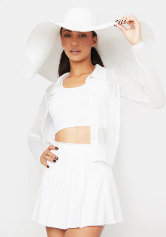 Jolly Holiday Wide Brim Straw Hat