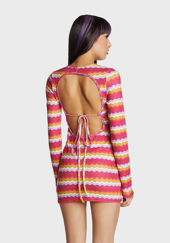 Retro Redemption Crochet Dress