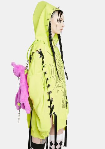 Deadly Hearts N Hellions Lace-Up Hoodie