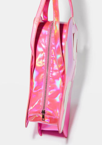 Lost In Wonderland Holographic Tote Bag