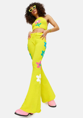 Summer Bummer Babe Daisy Crochet Pants
