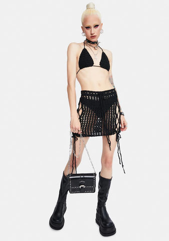 Noir Take The Leap Crochet Set