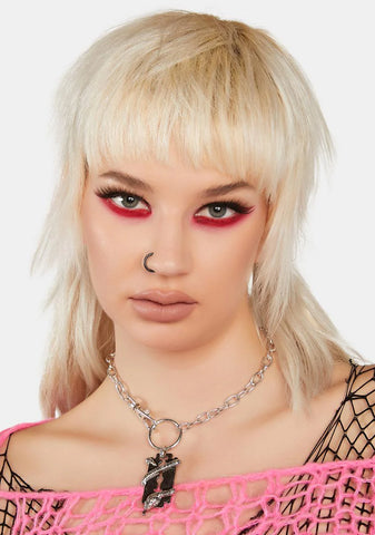 Compression Snake Razor Blade Chain Choker