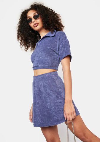 All The Feels Terry Skirt Set