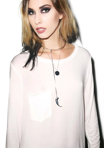 Long Lazy Tee - White