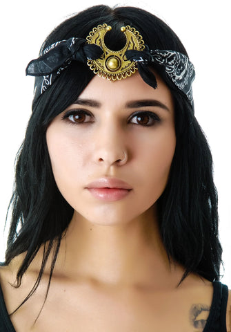 Mercutio Scarf Headpiece - Red