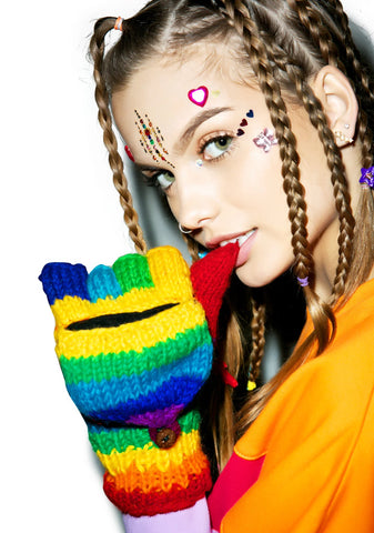 Rainbow Luva Mittens