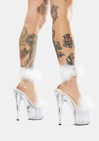White Adore Platform Heels