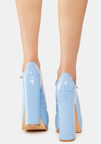Blue Tamsin Platform Heels