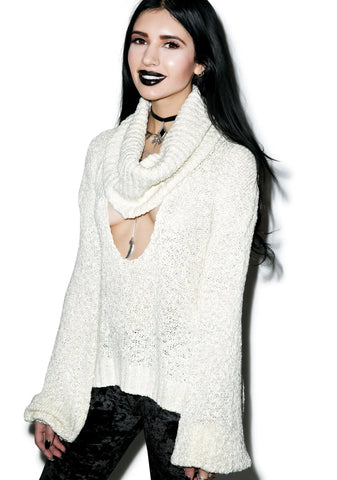 Scandal Knit Crop - Black