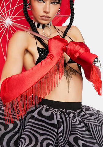 Hot Smokey Bandit Fringe Gloves