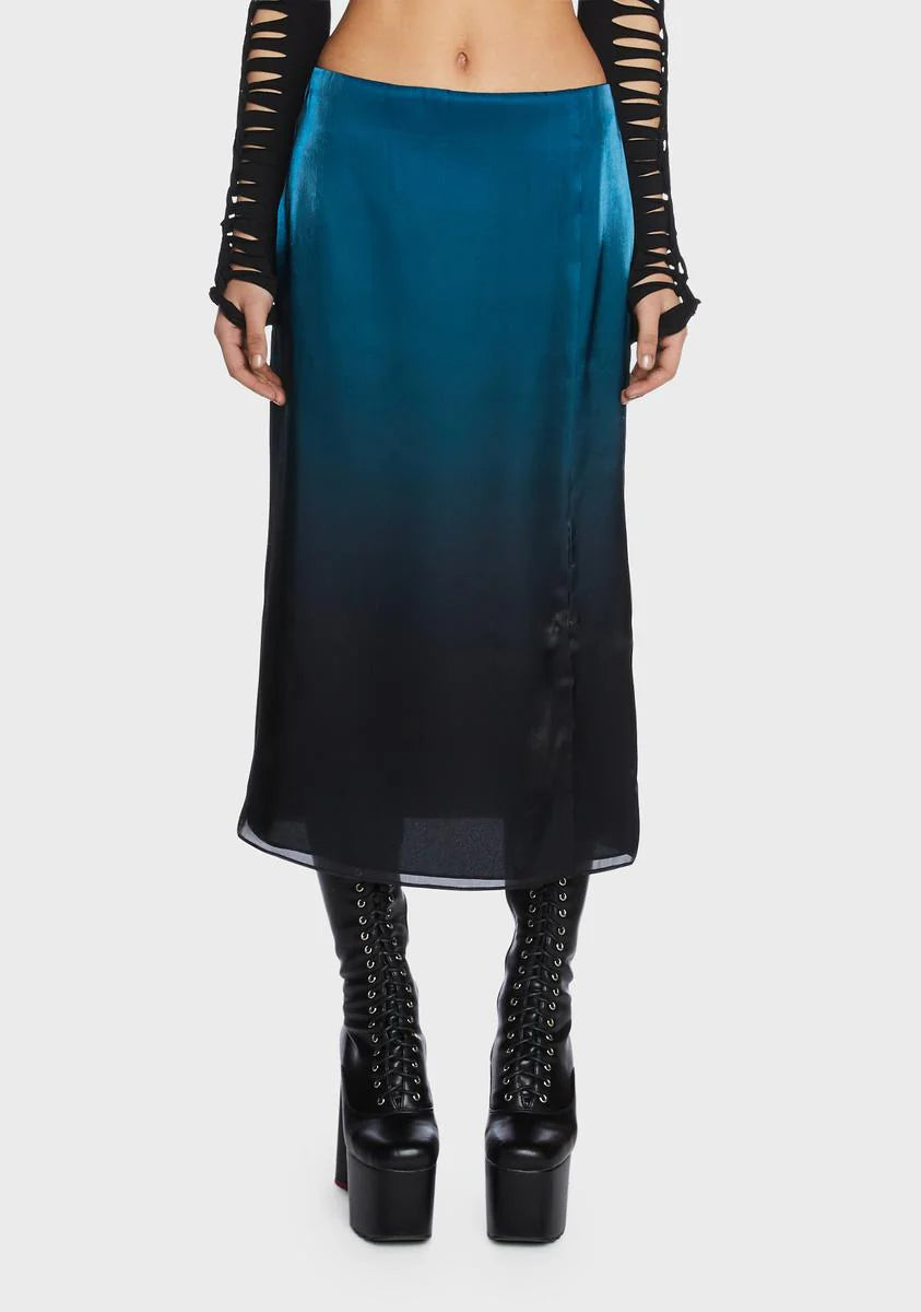 Twice Dreamt Ombre Midi Skirt