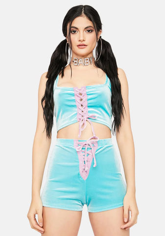 Come Here Often Lace Up Shorts